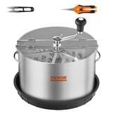 VEVOR Bud Leaf Trimmer, 40,6 cm roestvrijstalen handmatige bud-trimmermachine, met doorzichtige PET-afdekking voor visueel snijden, inclusief handsnoeischaar, voor het snijden van bladeren, knoppen,
