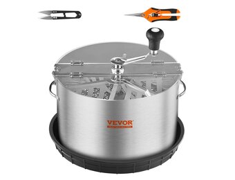 VEVOR Bud Leaf Trimmer, 40,6 cm roestvrijstalen handmatige bud-trimmermachine, met doorzichtige PET-afdekking voor visueel snijden, inclusief handsnoeischaar, voor het snijden van bladeren, knoppen,