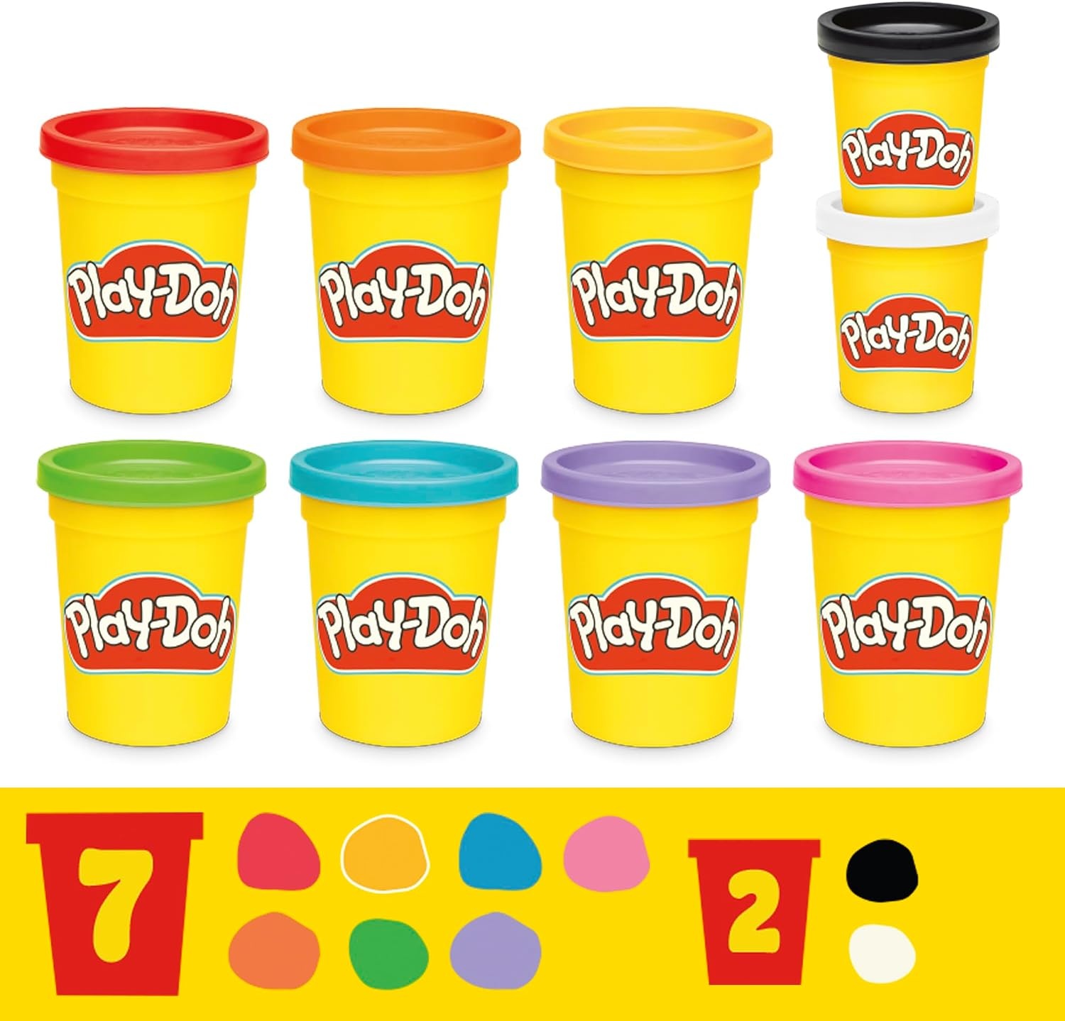 Hasbro Play-Doh Favoriete kleuren, verpakking met 9 potjes, knutselen voor kinderen