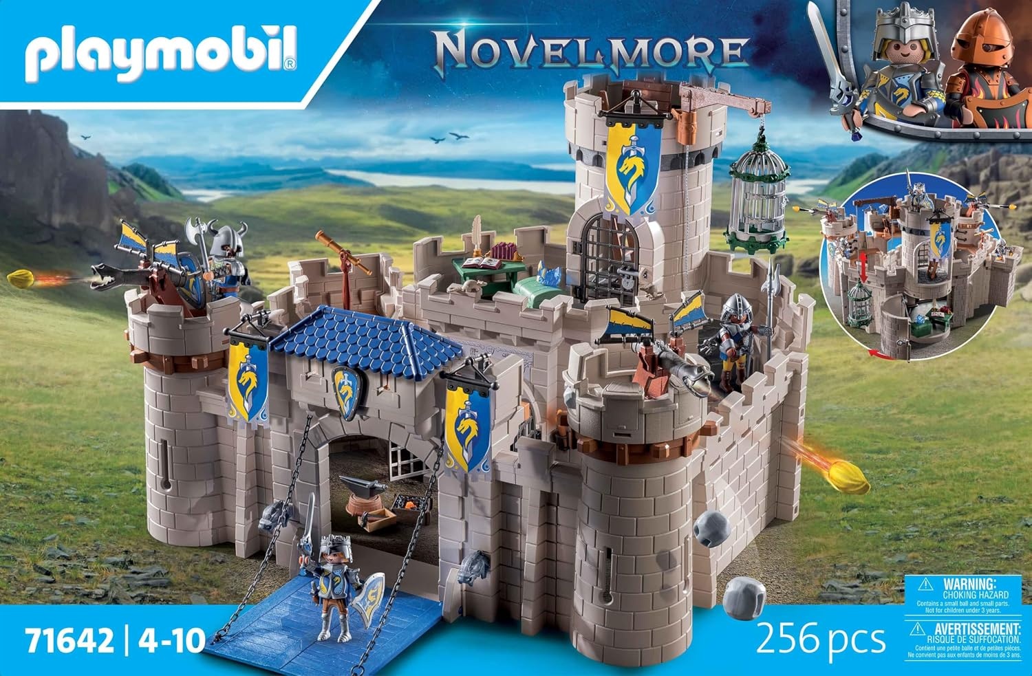 PLAYMOBIL Novelmore 71642 Arwynn's kasteel, inclusief drie ridders en talrijke accessoires voor realistische gevechten, actievol speelgoed voor kinderen vanaf 4 jaar