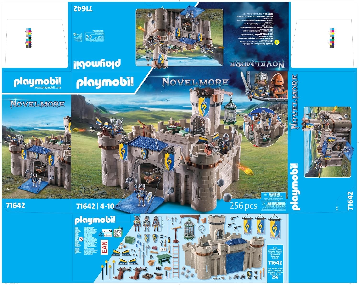 PLAYMOBIL Novelmore 71642 Arwynn's kasteel, inclusief drie ridders en talrijke accessoires voor realistische gevechten, actievol speelgoed voor kinderen vanaf 4 jaar