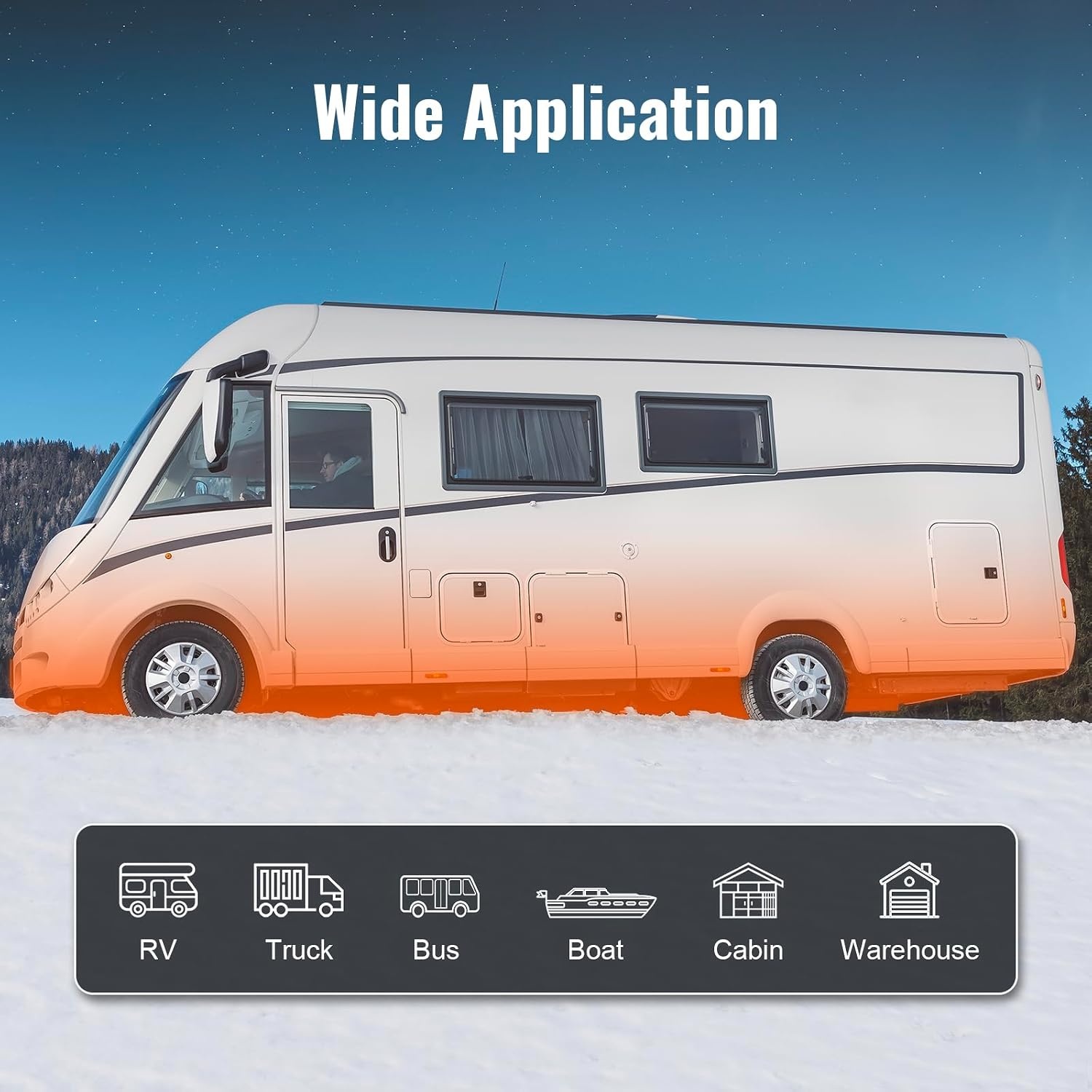 VEVOR Diesel Standkachel 12V 8KW - Oranje - Met LCD en Bluetooth
