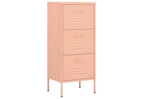 VidaXL Opbergkast Staal Roze 42,5x35x101,5 cm - 41% Korting