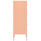 vidaXL Opbergkast 42,5x35x101,5 cm staal roze