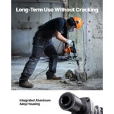 VEVOR Demolition Jack Hammer, MAX 1400W Electric Jackhammer Heavy Duty, 2900 BPM Concrete Breaker 2pcs Chisels Bits Chipping W/Case, Gloves