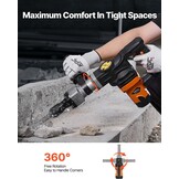 VEVOR Demolition Jack Hammer, MAX 1400W Electric Jackhammer Heavy Duty, 2900 BPM Concrete Breaker 2pcs Chisels Bits Chipping W/Case, Gloves