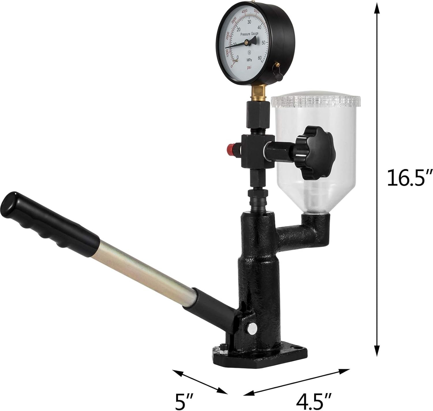 VEVOR Spuitpomp Injectoren 600 bar Injector Tester Diesel Injectie Mondstuk Tester met Drukmanometer 6190/6200/6170 voor het kalibreren van de Brandstofdruk