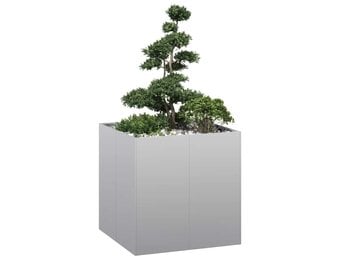 vidaXL Plantenbak 80x80x80 cm gegalvaniseerd staal