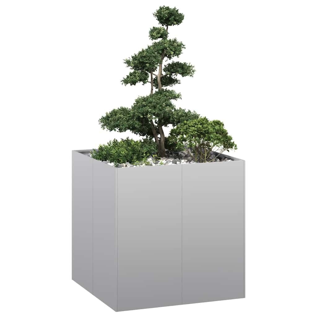 vidaXL Plantenbak 80x80x80 cm gegalvaniseerd staal