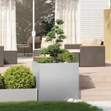 vidaXL Plantenbak 80x80x80 cm gegalvaniseerd staal