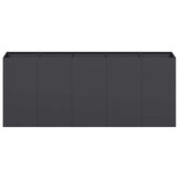 vidaXL Plantenbak 200x40x80 cm koudgewalst staal zwart