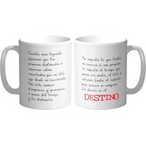 Set van 2 Mokken Rode Draad van het Lot - Wit, 350 ml - 79% Korting!