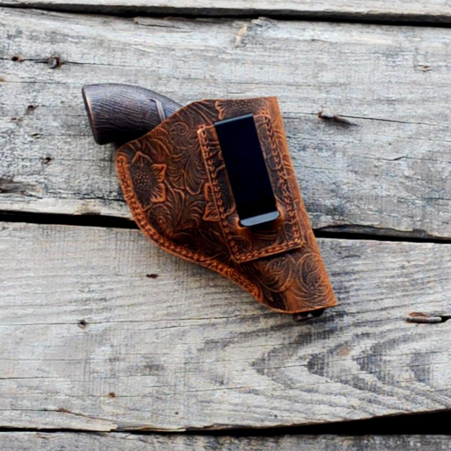 Leren IWB Holster voor J Frame Revolvers - Handgemaakt Bruin - 76% Korting