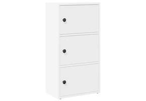 Boekenkast 40x24x77 cm Bewerkt Hout Wit - 58% Korting