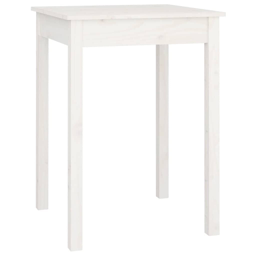 Eettafel Massief Grenenhout 55x55x75 cm Wit - 34% Korting