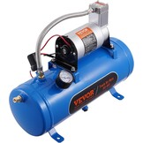 VEVOR Zughorn Air Compressor with Tank, 6 Litres, 12 V Air Compressor Set, 90-120 PSI Working Pressure, Integrated Air Compressor System for Train Air Horn, Inflating Tyres, Trucks, SUVs etc