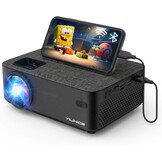 Mini-beamer, Full HD, wifi-projector met 6000 liter, ondersteunt 1080p multimedia 240 inch, videobeamer, compatibel met tv-stick, HDMI, SD, AV, VGA, USB, PS4, smartphone