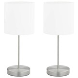 vidaXL Tafellampen 2 st met aanraakknop E14 wit