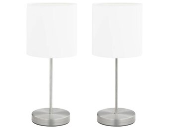 vidaXL Tafellampen 2 st met aanraakknop E14 wit