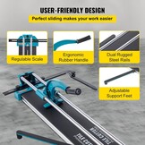 VEVOR Handtegelsnijder, 120 cm, professionele tegelsnijder met dubbele stalen geleiding en 2 antislip voeten, ergonomische antislip handgreep, verstelbare ladder