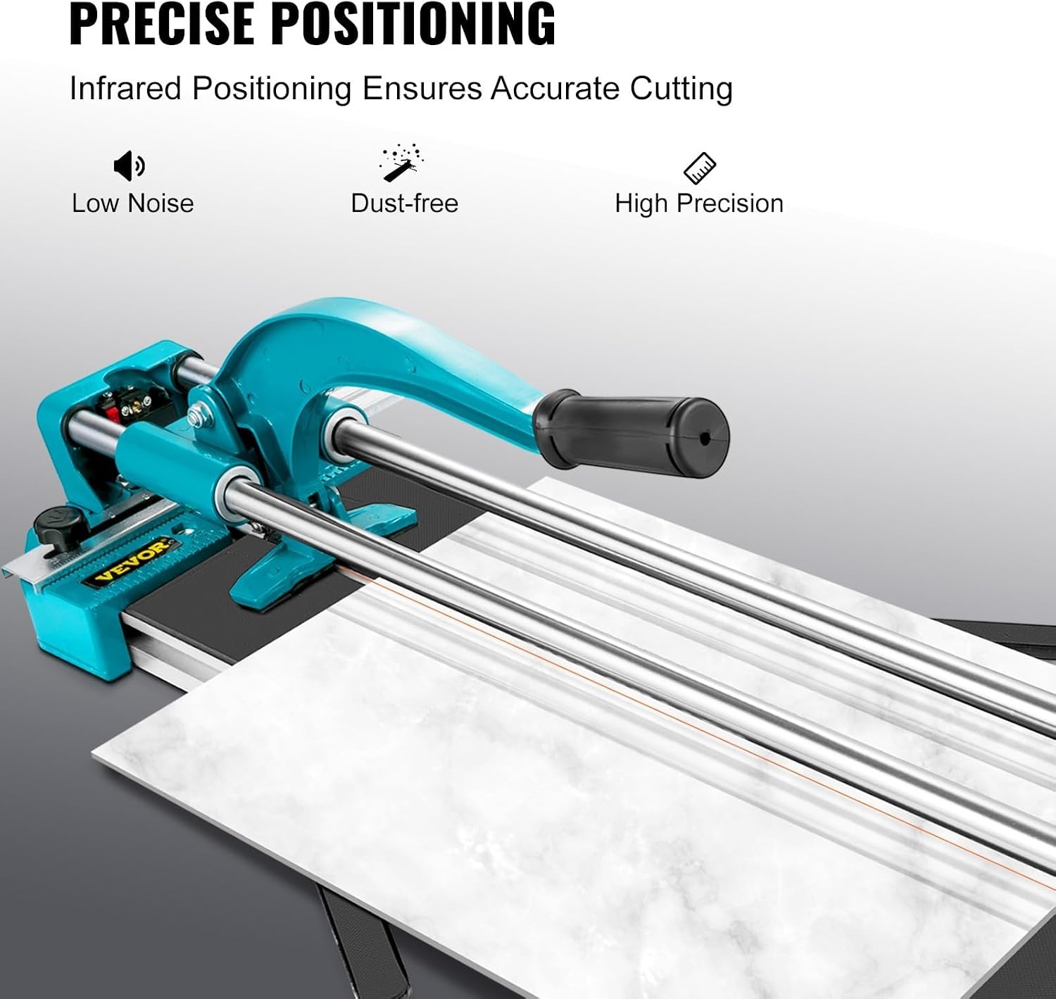 Vevor 24 inch/600 mm tegelsnijder dubbele rails en beugels handmatige tegelsnijder 4504" dop met nauwkeurige laser handmatige tegelsnijgereedschappen voor precisiesnijden (61 cm) - Amazon.com