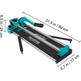 Vevor 24 inch/600 mm tegelsnijder dubbele rails en beugels handmatige tegelsnijder 4504" dop met nauwkeurige laser handmatige tegelsnijgereedschappen voor precisiesnijden (61 cm) - Amazon.com