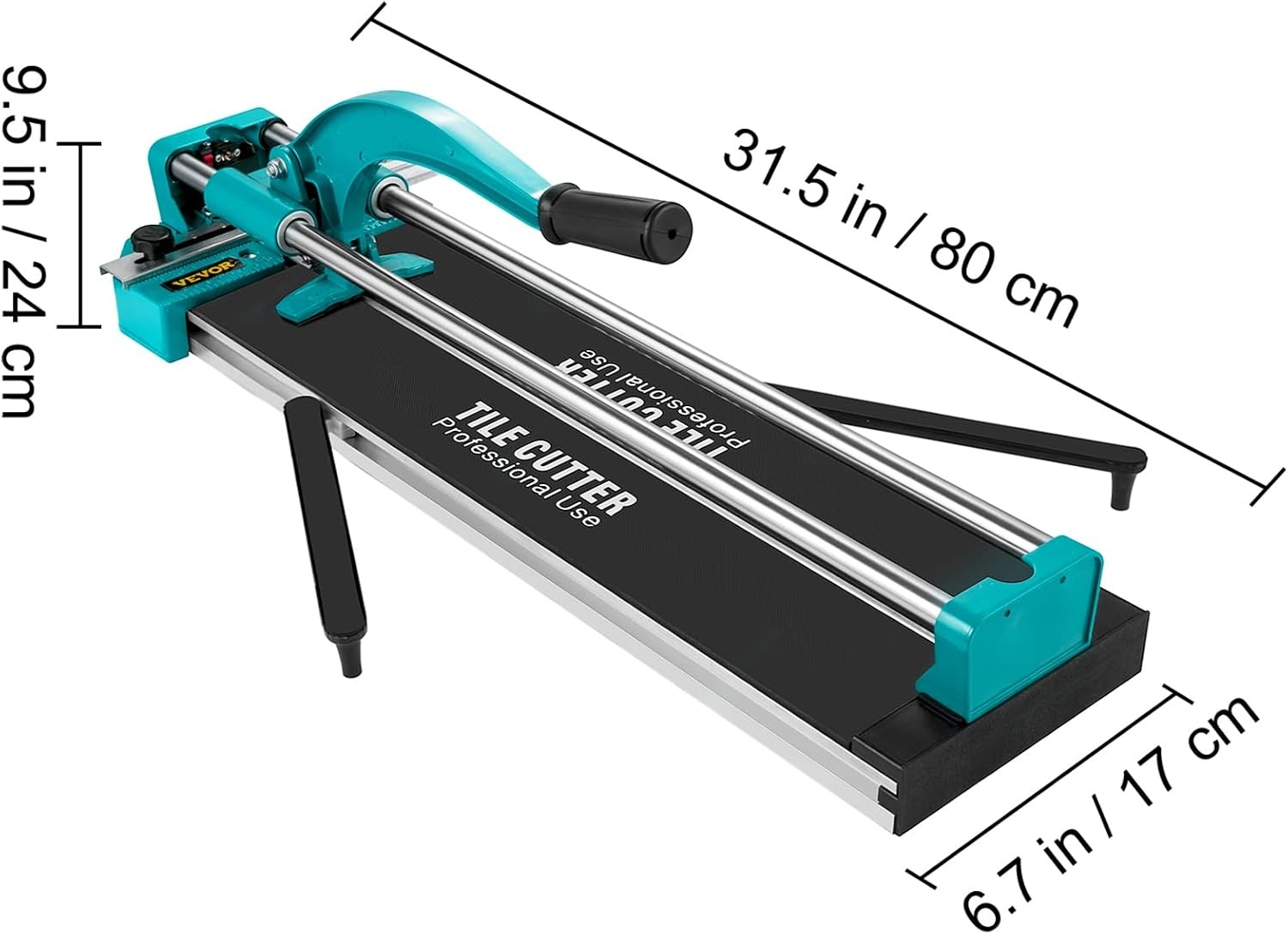 Vevor 24 inch/600 mm tegelsnijder dubbele rails en beugels handmatige tegelsnijder 4504" dop met nauwkeurige laser handmatige tegelsnijgereedschappen voor precisiesnijden (61 cm) - Amazon.com