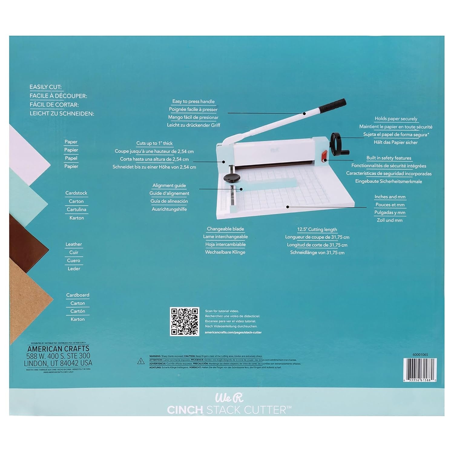 We R Makers Cinch Stack Cutter - Guillotine Papiersnijder voor Papier van 31,75 cm x 2,5 cm - voor Boekbinden, Scrapbooking, Kaarten Maken & DIY