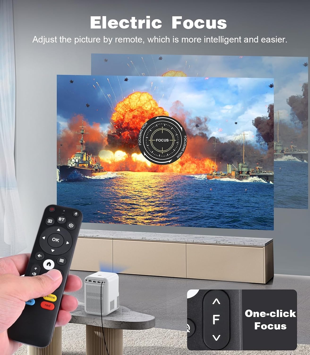COMAOGO X10 Mini Smart Beamer - Full HD 1080p, WiFi, Bluetooth, Netflix & Android 10.0 - Zwart