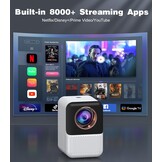 COMAOGO X10 Mini Smart Beamer - Full HD 1080p, WiFi, Bluetooth, Netflix & Android 10.0 - Zwart