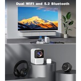 COMAOGO X10 Mini Smart Beamer - Full HD 1080p, WiFi, Bluetooth, Netflix & Android 10.0 - Zwart