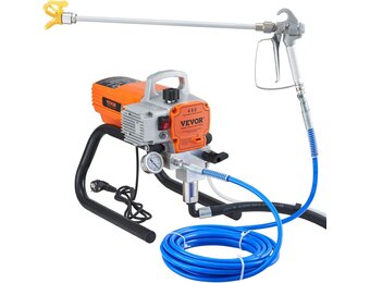 VEVOR 1500W Airless Paint Sprayer 3000PSI Paint Sprayers for DIY Painting Projects Outdoor and Indoor Houses 1.8L/min with 9M High Pressure Hose