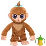 Just Play Pluche interactieve aap Peanut Furreal, pluche aap, 38 cm hoog met geluidsfuncties, speelgoed voor kinderen vanaf 4 jaar