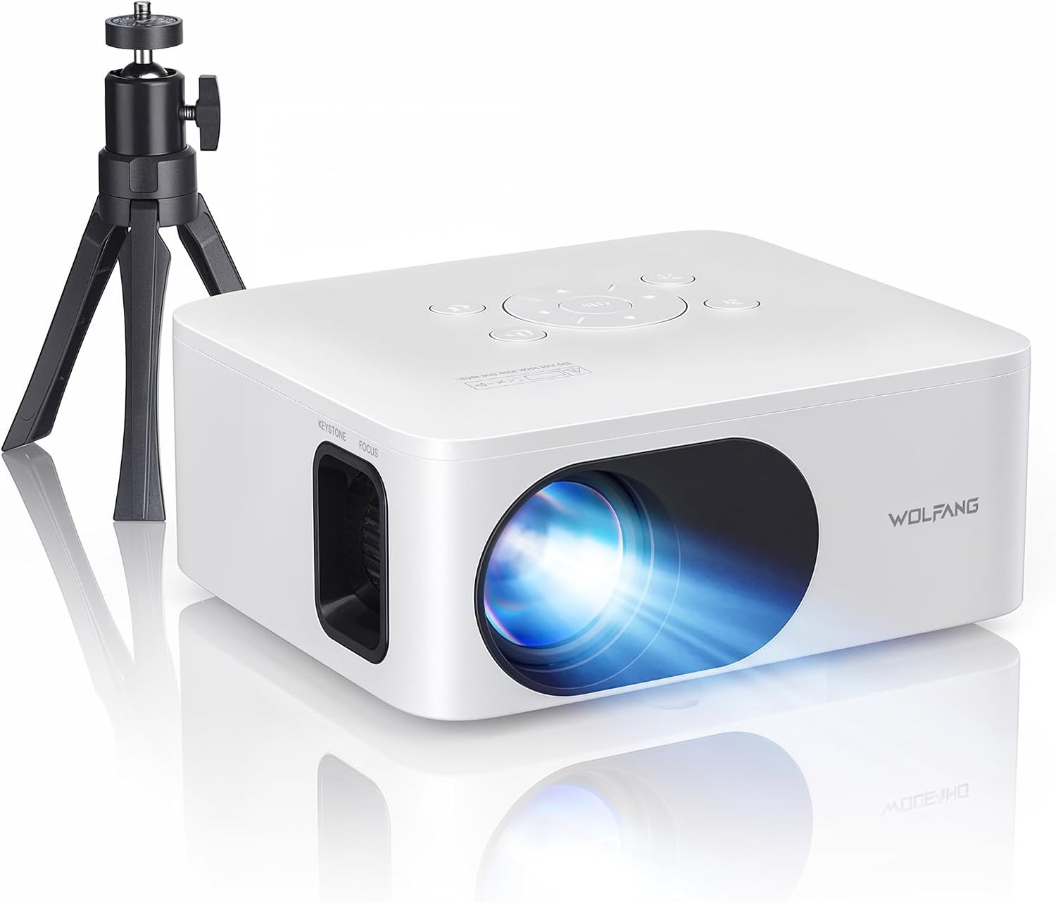 Draagbare Mini Projector Full HD 1080P Wit 34% Korting
