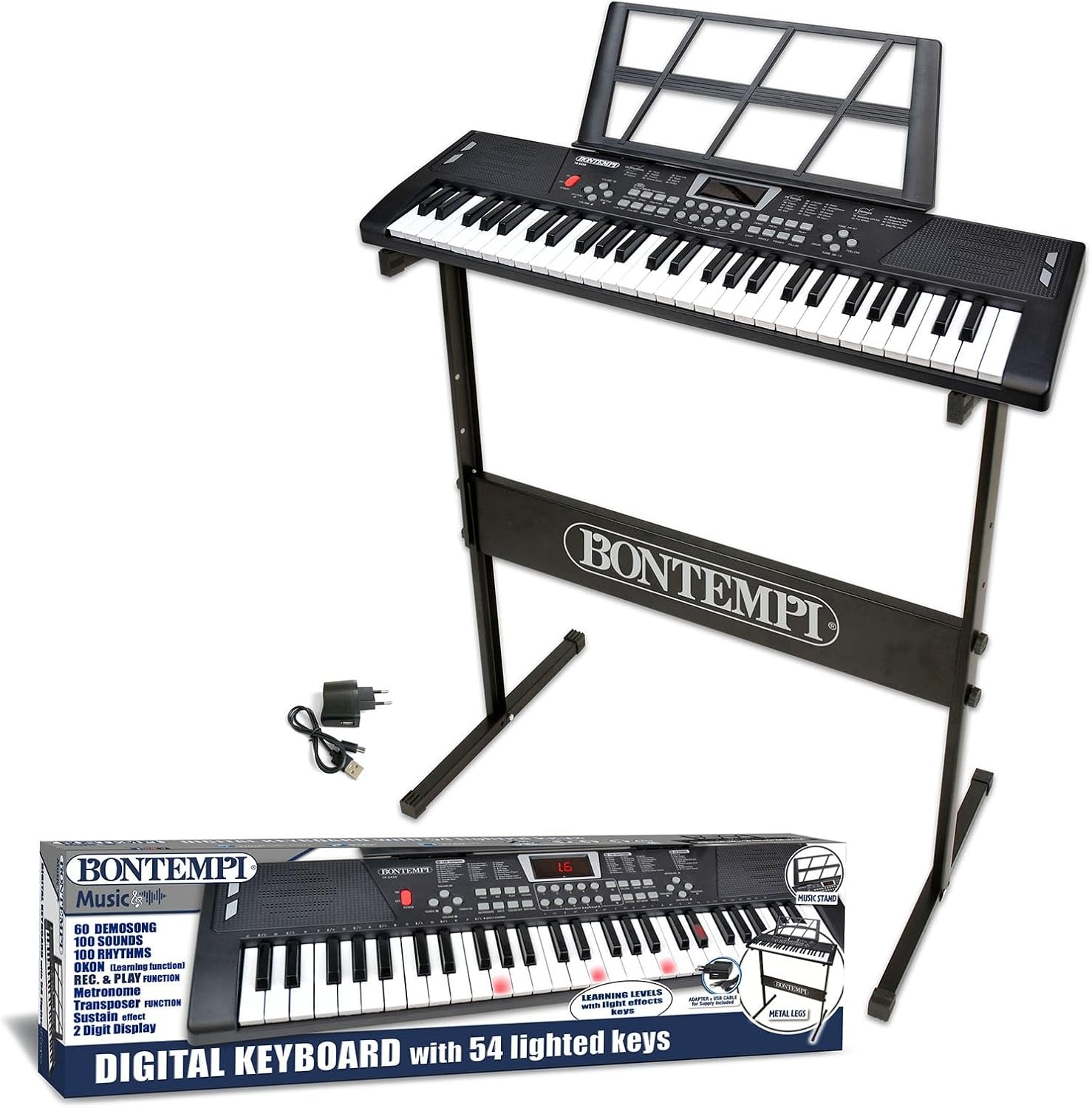 Bontempi HarmonyLegs Digitaal toetsenbord met 54 toetsen