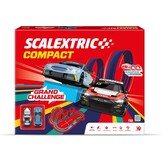 SCALEXTRIC - Compact circuit - Compleet circuit - 2 auto's en 2 afstandsbedieningen inbegrepen - Schaal 1:43 (Set Grand Challenge)