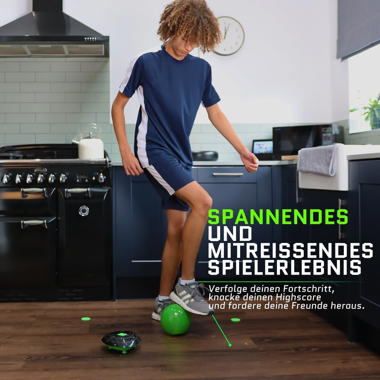 Smart Ball 1001CB Voetbal Bot Indoor Voetbaltrainer, Zwart, One Size