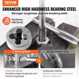 VEVOR Faucet and Die Set, 110 Pieces, Includes Metric Size M2 to M18, Steel Taps and Dies Essential Thread Tool for Cutting External Internal Thread, with Complete