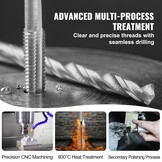 VEVOR Faucet and Die Set, 110 Pieces, Includes Metric Size M2 to M18, Steel Taps and Dies Essential Thread Tool for Cutting External Internal Thread, with Complete