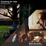 Mini-projector, 10.000 lumen, nieuwste update, 1080p Full HD, ondersteunt draagbare projector, mini-filmprojector, compatibel met T-V-stick, smartphone, HDMI, USB, AV