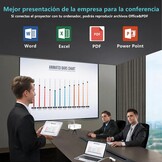 Mini-projector, 10.000 lumen, nieuwste update, 1080p Full HD, ondersteunt draagbare projector, mini-filmprojector, compatibel met T-V-stick, smartphone, HDMI, USB, AV