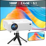 Beamer Thuisbioscoop 1080p Full HD met 20.000 Lumen - Wit Zwart - 35% Korting