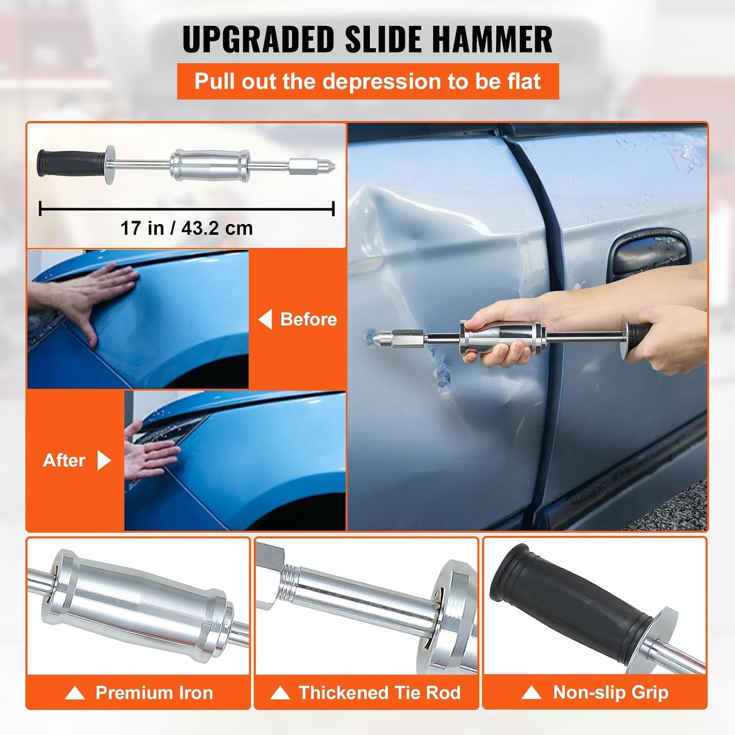 VEVOR 800VA Body Repair Puller Kit for Dent Removal Spot Welder 32 x 24 cm, Dent Repair Tools for Truck Body
