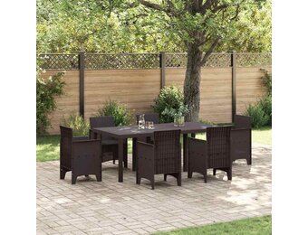 VidaXL Tuinstafel Poly Rattan Bruin 200x100x73 cm - 47% Korting