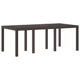 VidaXL Tuinstafel Poly Rattan Bruin 200x100x73 cm - 47% Korting