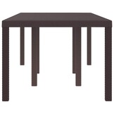VidaXL Tuinstafel Poly Rattan Bruin 200x100x73 cm - 47% Korting