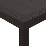 VidaXL Tuinstafel Poly Rattan Bruin 200x100x73 cm - 47% Korting