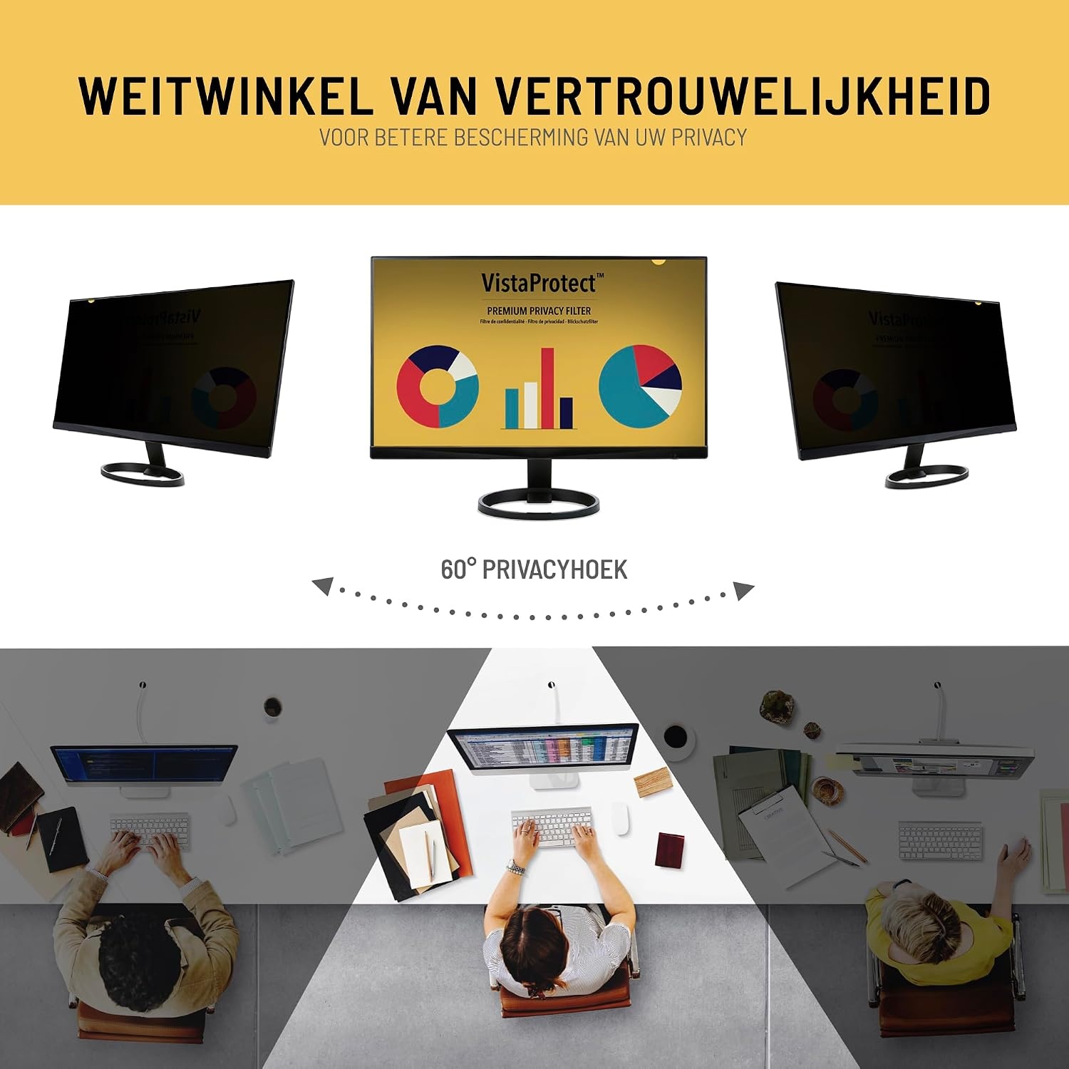 Privacy & Blauw Licht Filter voor 23" Monitor - 80% Korting