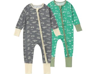 Baby Pyjama Onesie Unisex Kerst 0-24m 2-Pack Lange Mouwen Bamboevezel
