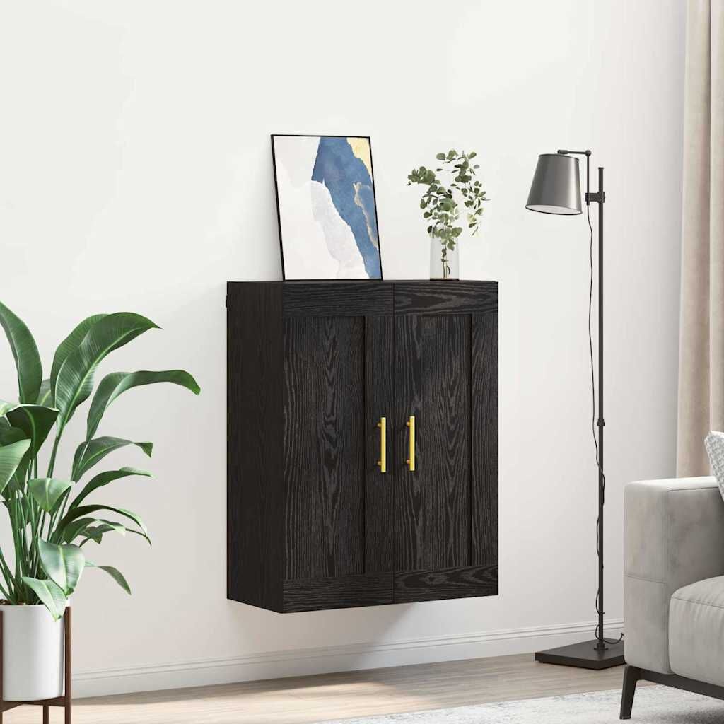 VidaXL Wandkast Zwart Eiken 69,5x34x90cm - 34% Korting